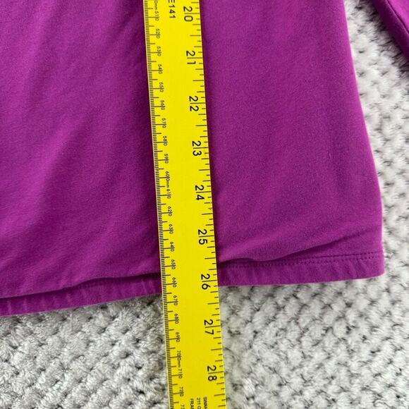 Boden Top Women US14 Purple Jersey Stretch V-Neck Long‎ Sleeves Basics Casual - Picture 7 of 11